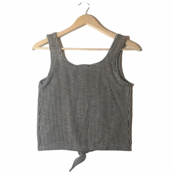 Caution to the Wind Seersucker Button Tank Top - Picture 7 of 7